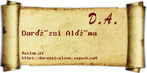 Darázsi Alóma névjegykártya